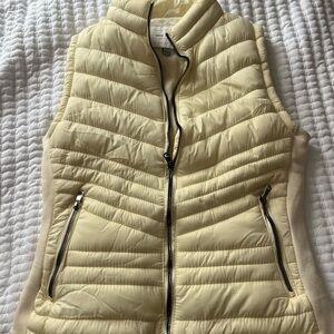 Women's Light Yellow Puffer Vest